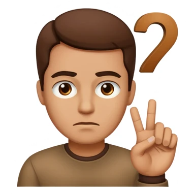 man frowning holding up numbers 6 and 7 sticker