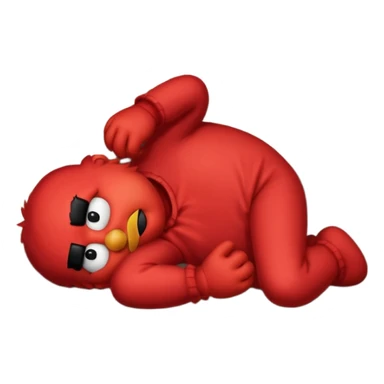 Elmo passed out, face down, in an alley. Elmo is drunk. sticker