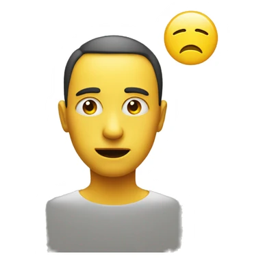 Yellow circle emoji giving a side eye with a straight face sticker