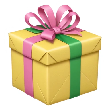 Pale yellow, Kelly green and pink birthday package sticker