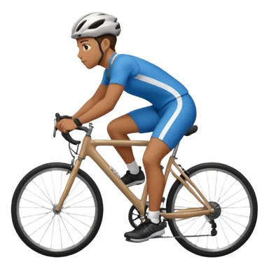 fietser die aan het fietsen is sticker