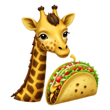 taco eating giraffe sticker