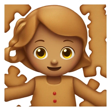 Cute gingerbread girl sticker