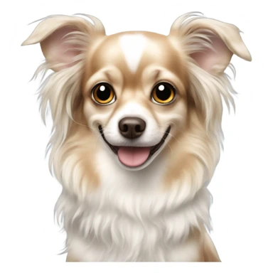 Long haired Merle Chihuahua heavily spotted sticker