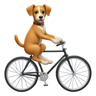 Dog riding s bike sticker