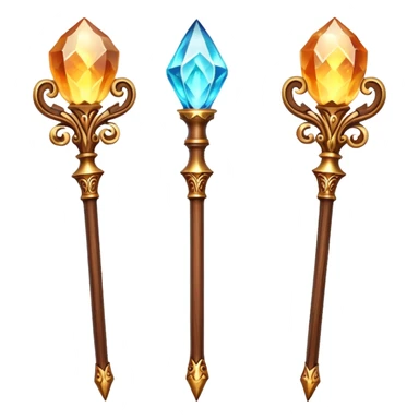 Three magical Wands sticker