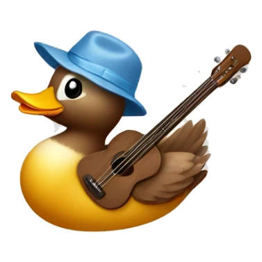 Un canard qui écoute de la musique  sticker