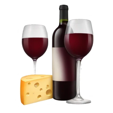 Red wine and cheese sticker