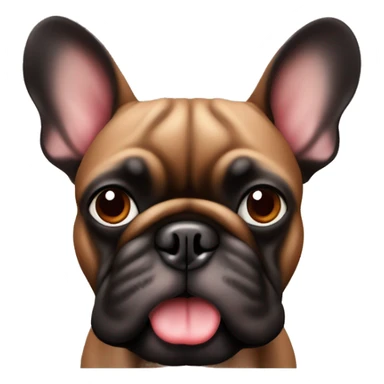 bouledogue français noir avec pattes marron sticker