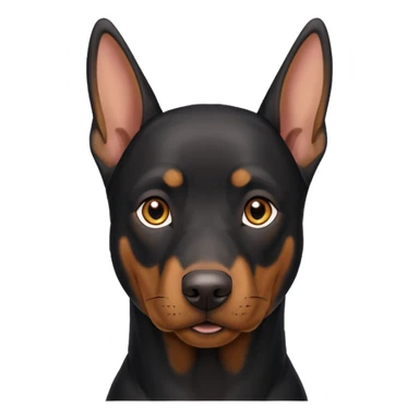 Dobermann hängeohren sticker