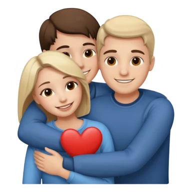 a loving couple and a friend sticker