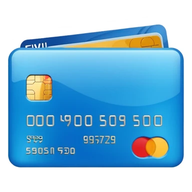 3D style credit card icon, no text sticker