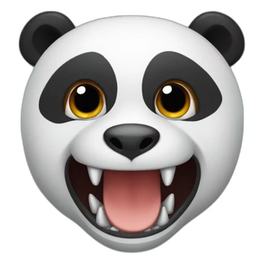 A panda bear mixed with a dinosaur sticker