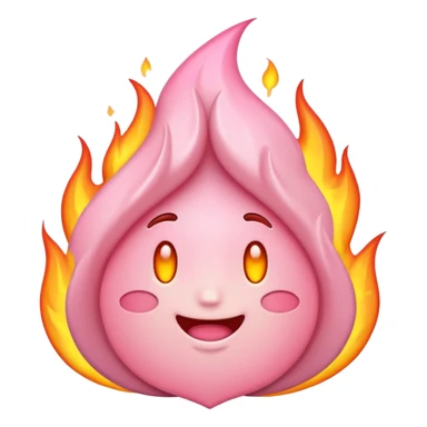 Pale pink fire emoji ios sticker