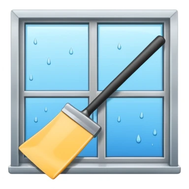 a squeegee on a window sticker