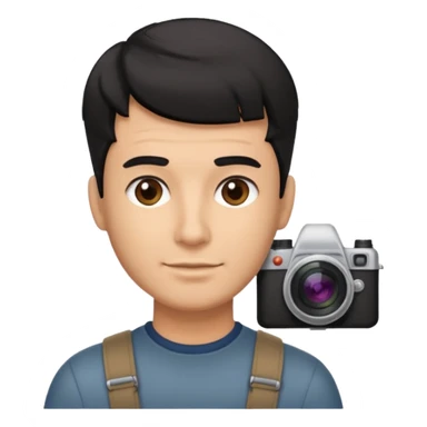 fotografo com cabelo degradado toupet cor do cabelo preto sticker