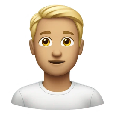 Normal face with sharp jawline sticker