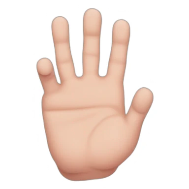 a hand missing half a pinky finger sticker