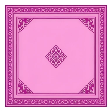 traditional patterned pink carpet sticker