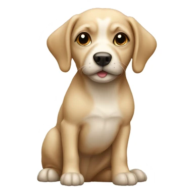 Small beige dog Eva name sticker