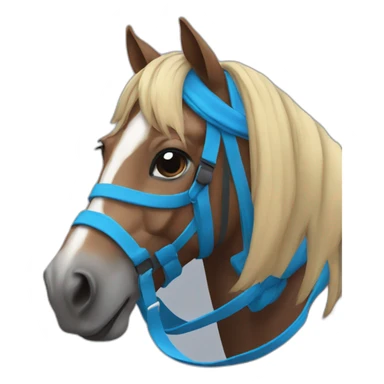 horse wearing blue hoodie sticker
