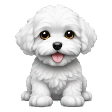 Black shichon puppy sticker