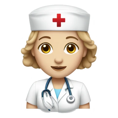 Blue eyes light brown hair nurse  sticker