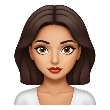 pretty latina baddie with makeup sticker