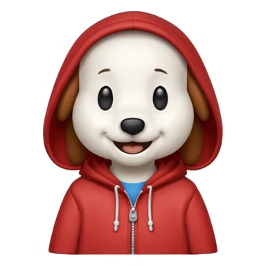 Snoopy wearing a hoodie sticker