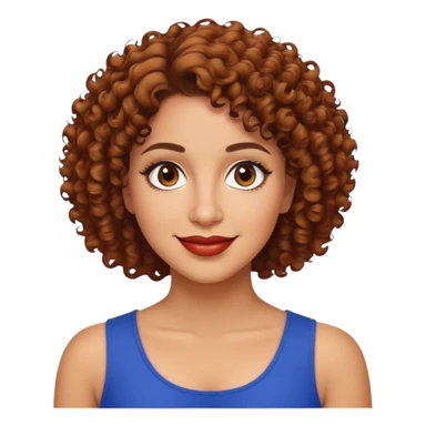 Puerto Rican actress Marian Pabón with short curly hair, expressive eyes, warm smile, middle-aged Latina woman sticker