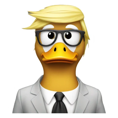 Donald trump as a duck sticker