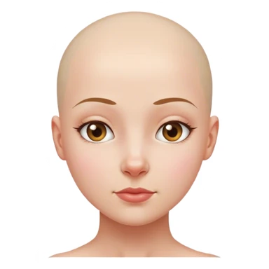 Bald headed girl  sticker