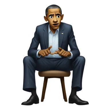 Barack Obama scolding his son sticker