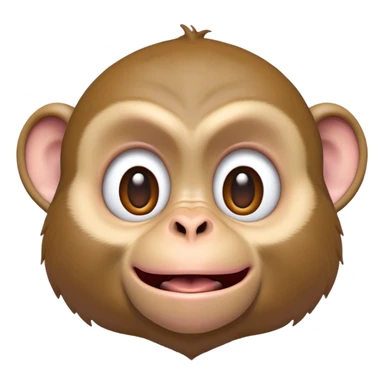 Cinematic Comical Macaque Portrait Emoji, Head tilted dramatically with an exaggeratedly shocked expression, featuring a dynamic, animated face with wide, comically expressive eyes full of humorous disbelief, Simplified yet hilariously expressive features, highly detailed, glowing with a slightly sassy glow, high shine, dramatic yet playful, stylized with an air of quirky primate attitude, soft glowing outline, capturing the essence of a meme-worthy macaque that looks ready to side-eye its way into viral fame! sticker
