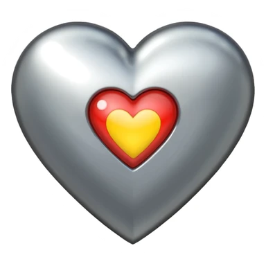 Chrome heart sticker