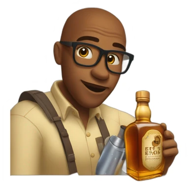 Buzz l'éclaire avec une bouteille de whisky dans sa main sticker