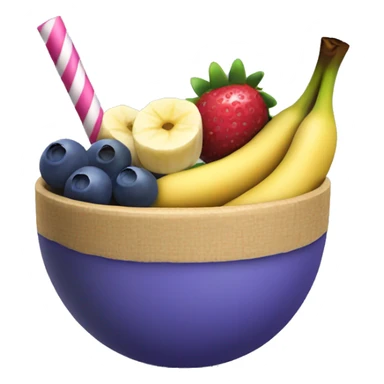 Acai bowl straw berry,blue berry and banana  sticker