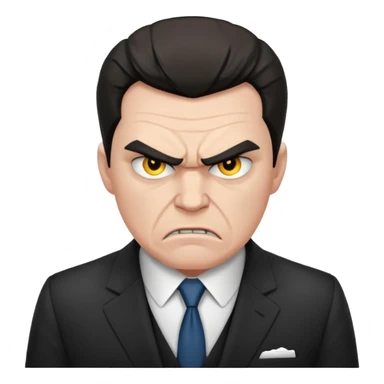 very angry male boss in suit sticker