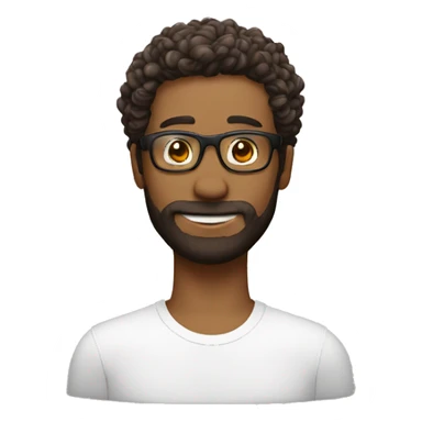 HOMBRE LENTES CABELLO RIZADO sticker