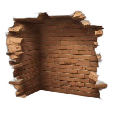 broken brick walls sticker