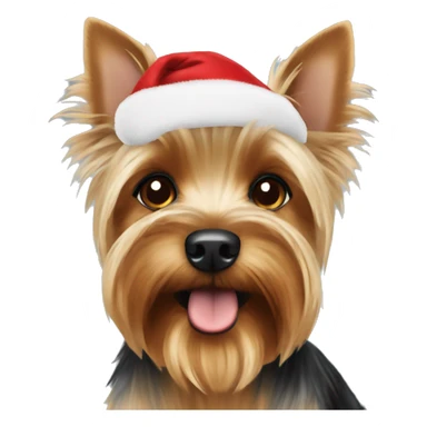 Christmas yorkshireterrier sticker