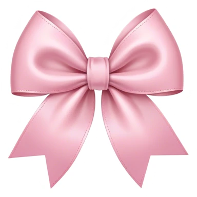 light pink ribbon bow sticker