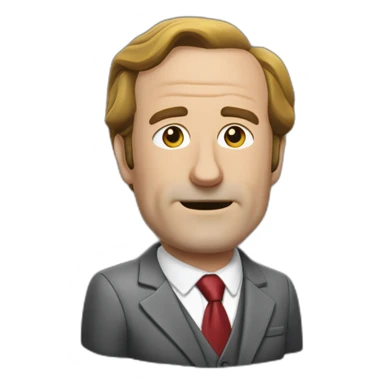 Saul Goodman with his classic ear pice sticker