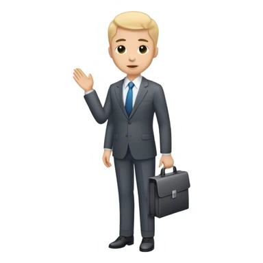 A full-length office worker sticker