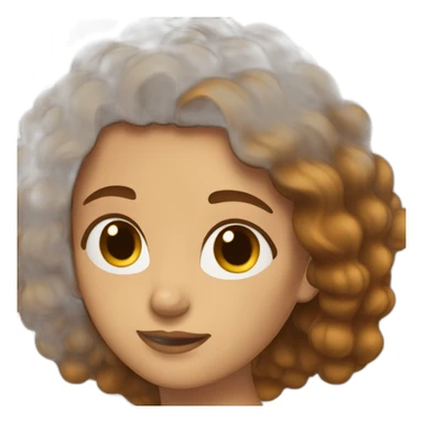 Femme au cheveux lise marron sticker