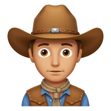 Cowboy man shy sticker