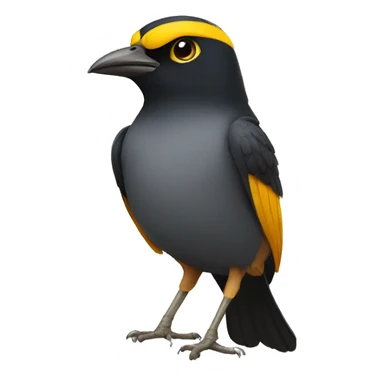emoji of myna front view sticker