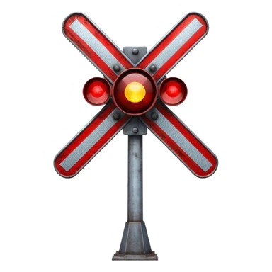 Railroad crossing light sticker