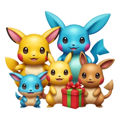 pokemans giving each other things sticker