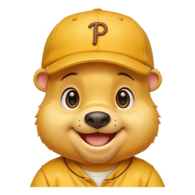 winnie the Pooh with cap  sticker